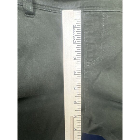 Overall Capri Raw edge Olive Green Suspender style back distressed L Olivaceous - Picture 6 of 10